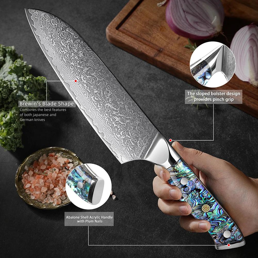 1-5 Piece Japanese Damascus Steel Knife Set K-XT3