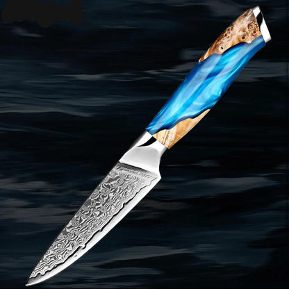 1-6 Damascus Steel Japanese Knife Set K-XT5