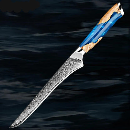 1-6 Damascus Steel Japanese Knife Set K-XT5