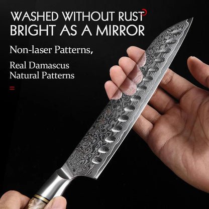 3 Piece Damascus Steel Knife Set K-HZ1