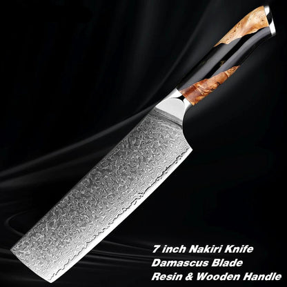 1-7 Piece Damascus Steel Knife Set K-XT4
