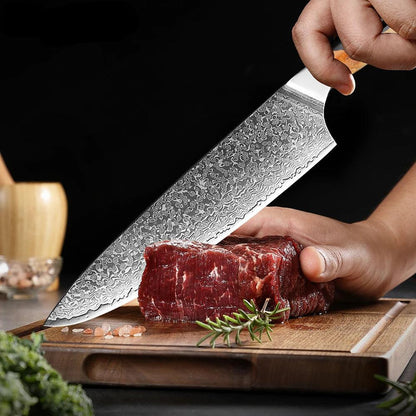 1-7 Piece Damascus Steel Knife Set K-XT4