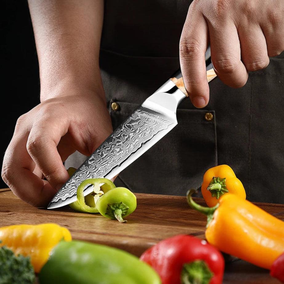 1-7 Piece Damascus Steel Knife Set K-XT4