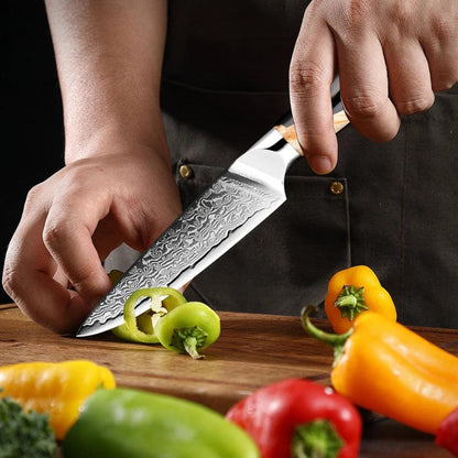 1-7 Piece Damascus Steel Knife Set K-XT4