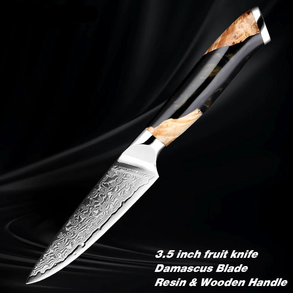 1-7 Piece Damascus Steel Knife Set K-XT4