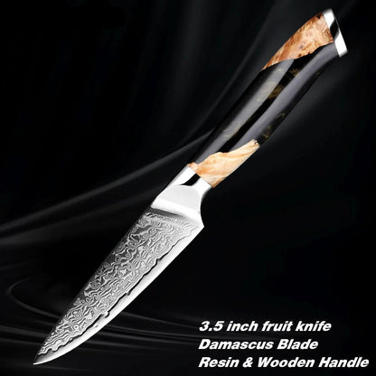 1-7 Piece Damascus Steel Knife Set K-XT4