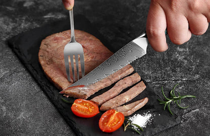 1-6 Piece Damascus Steel Steak Knife Set K-XT2