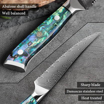 1-6 Piece Damascus Steel Steak Knife Set K-XT2