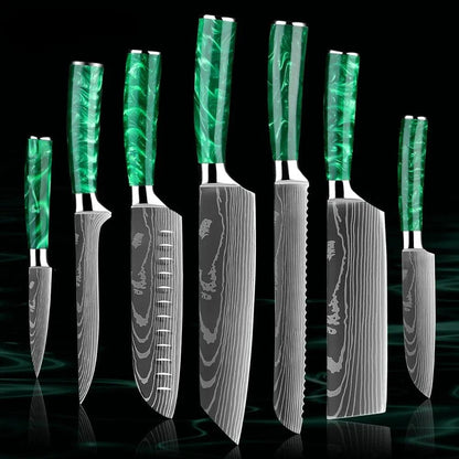 1-8 Piece Pro Chef Knife Set K-XT1